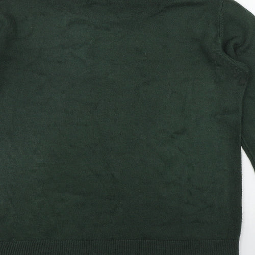 Originals Womens Green Mock Neck  Acrylic Pullover Jumper Size 8