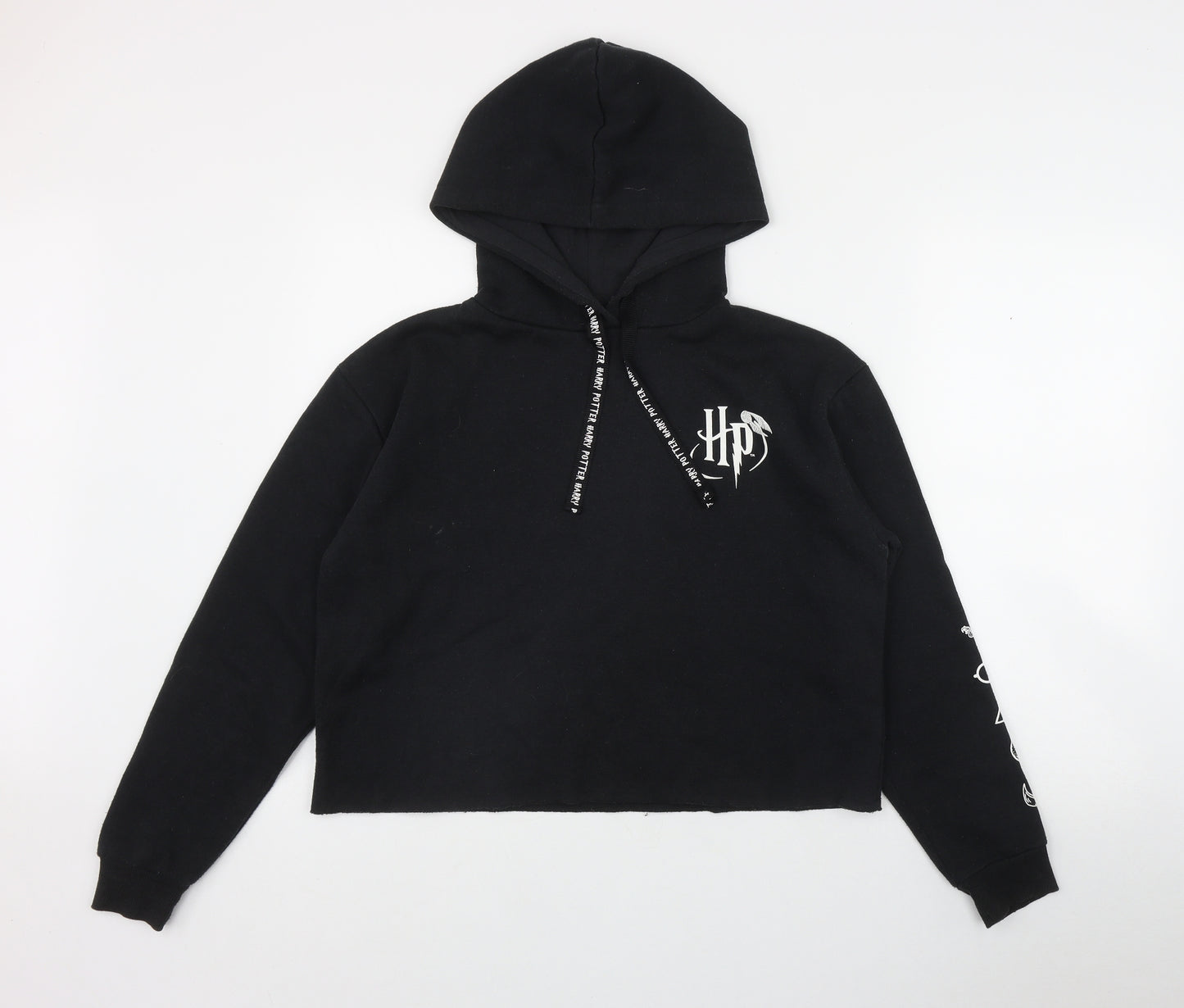 Primark Womens Black  Polyester Pullover Hoodie Size 10  Pullover - Harry Potter