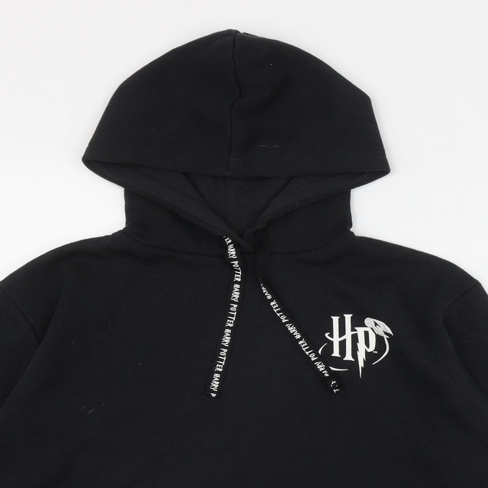 Primark Womens Black  Polyester Pullover Hoodie Size 10  Pullover - Harry Potter