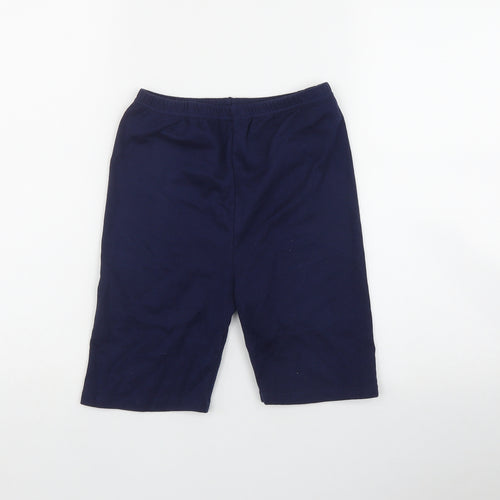 Preworn Womens Blue  Cotton Biker Shorts Size S L7.5 in Regular Pull On