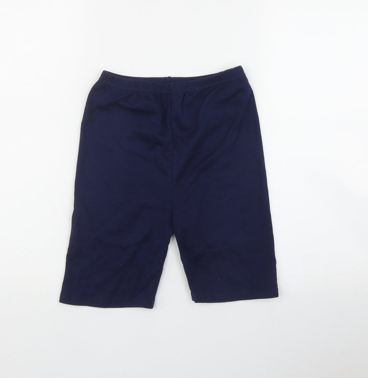 Preworn Womens Blue Cotton Biker Shorts Size S L7.5 in Regular Pull On