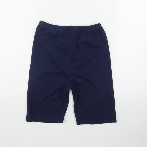 Preworn Womens Blue  Cotton Biker Shorts Size S L7.5 in Regular Pull On