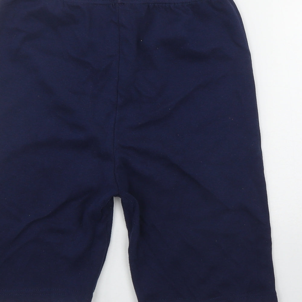 Preworn Womens Blue  Cotton Biker Shorts Size S L7.5 in Regular Pull On