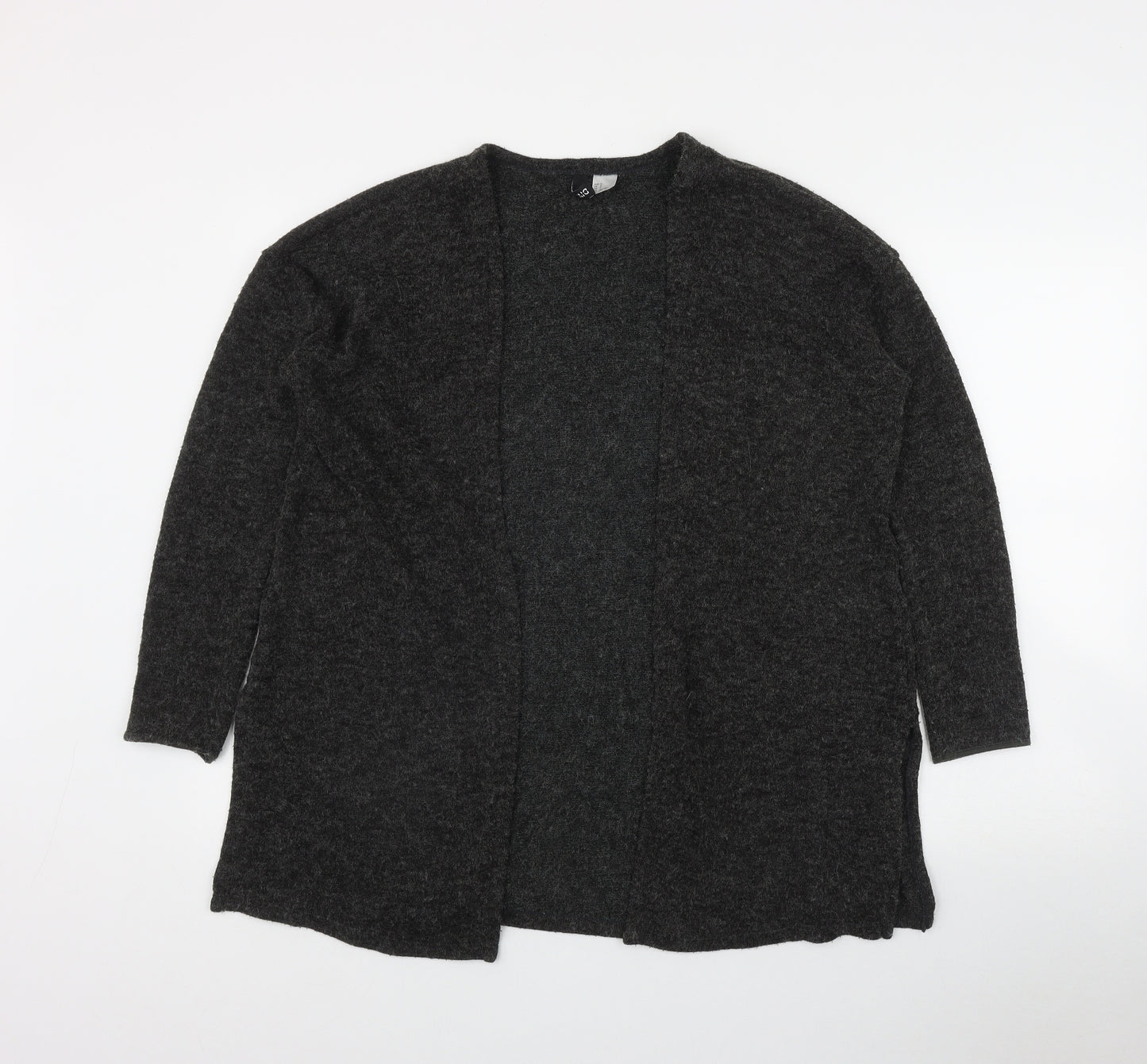 H&M Womens Grey V-Neck  Acrylic Cardigan Jumper Size S