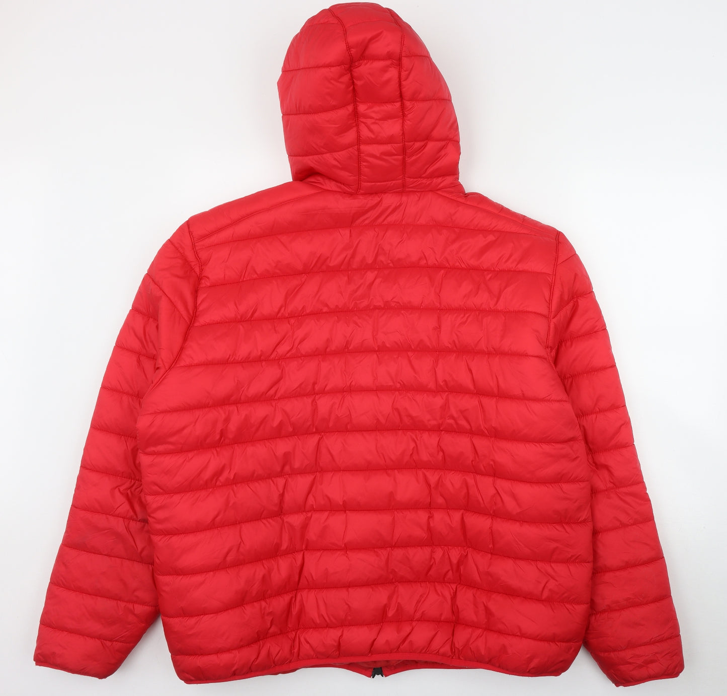 Red Herring Mens Red   Puffer Jacket Jacket Size 2XL  Zip