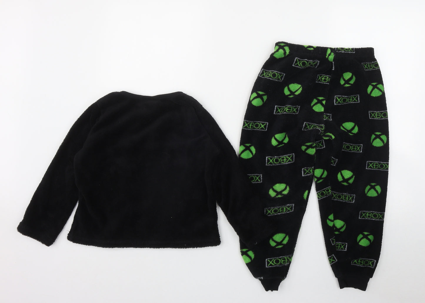 Xbox Boys Black Geometric Polyester  Pyjama Set Size 7-8 Years  Pullover