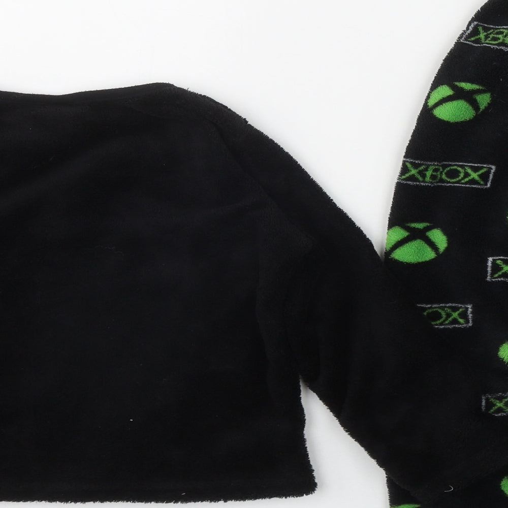 Xbox Boys Black Geometric Polyester  Pyjama Set Size 7-8 Years  Pullover