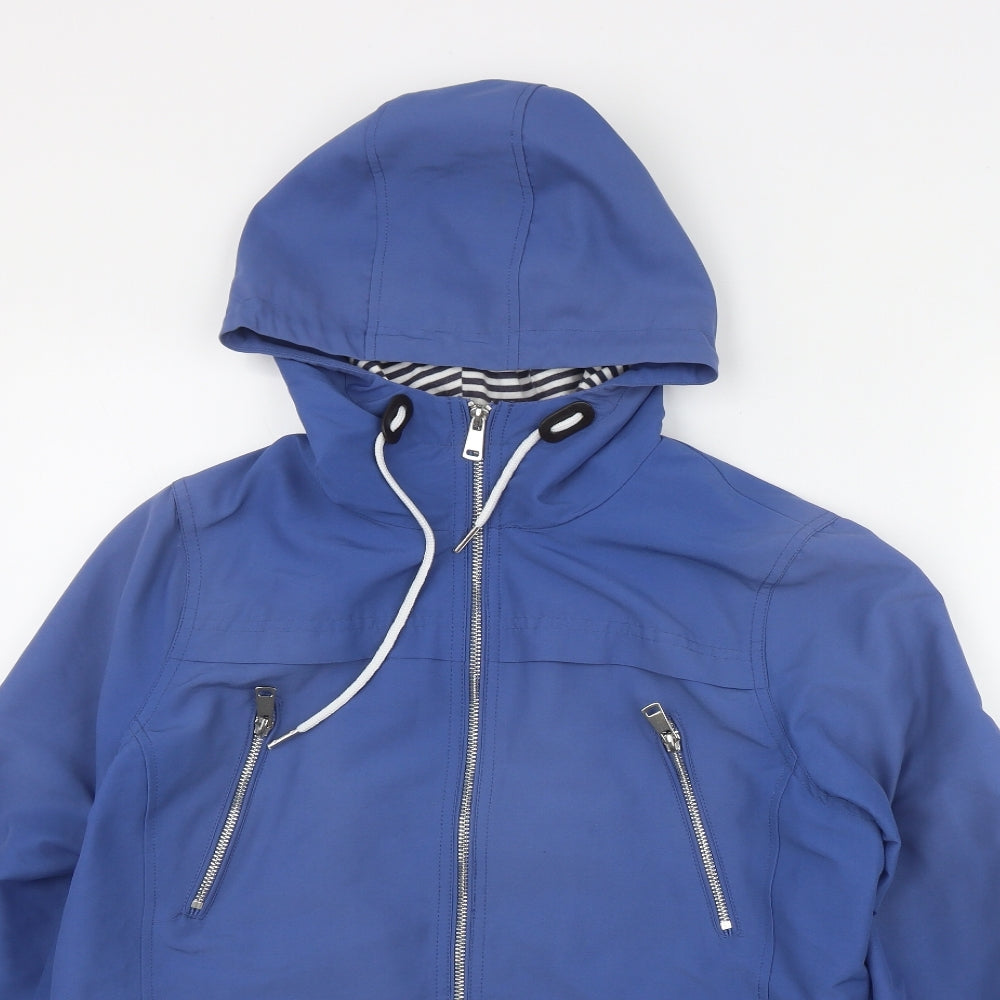 Papaya Womens Blue   Rain Coat Jacket Size 12  Zip
