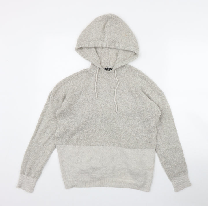 Select Womens Beige  Acrylic Pullover Hoodie Size XL  Pullover