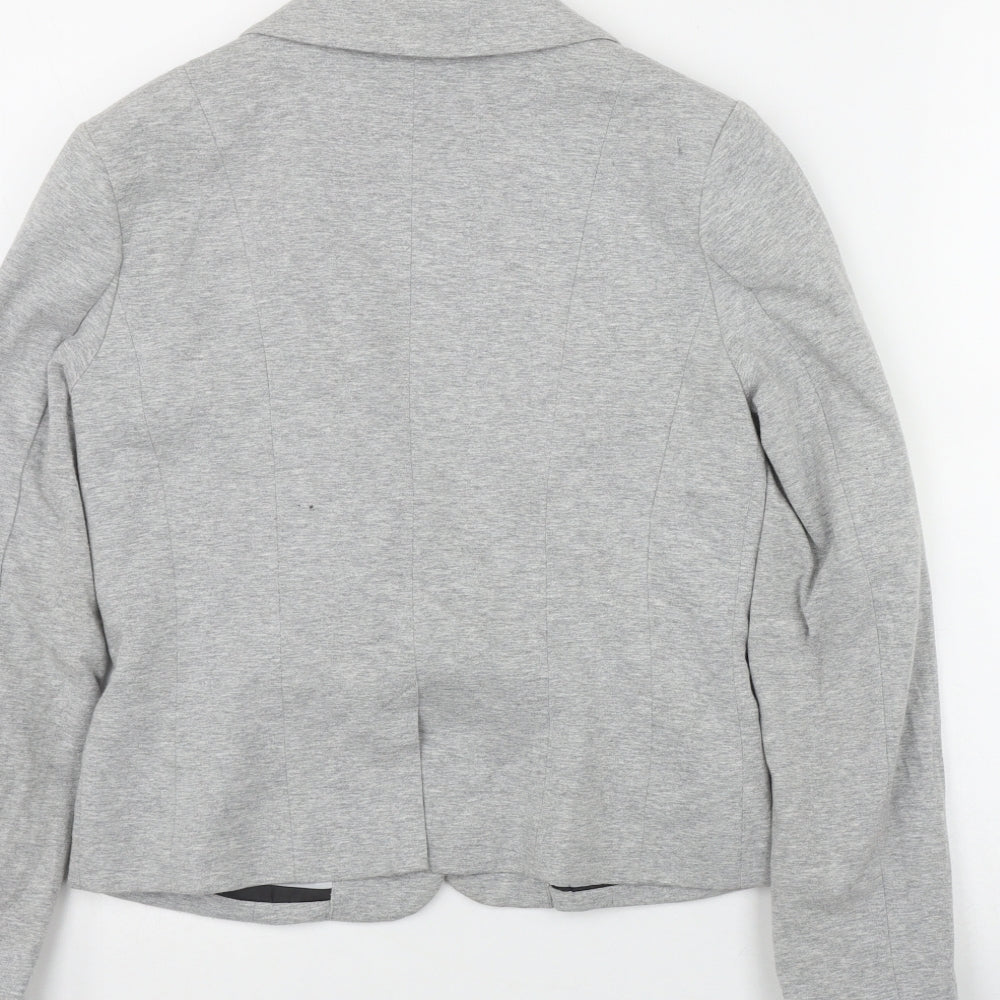 H&M Womens Grey   Jacket Blazer Size S  Button