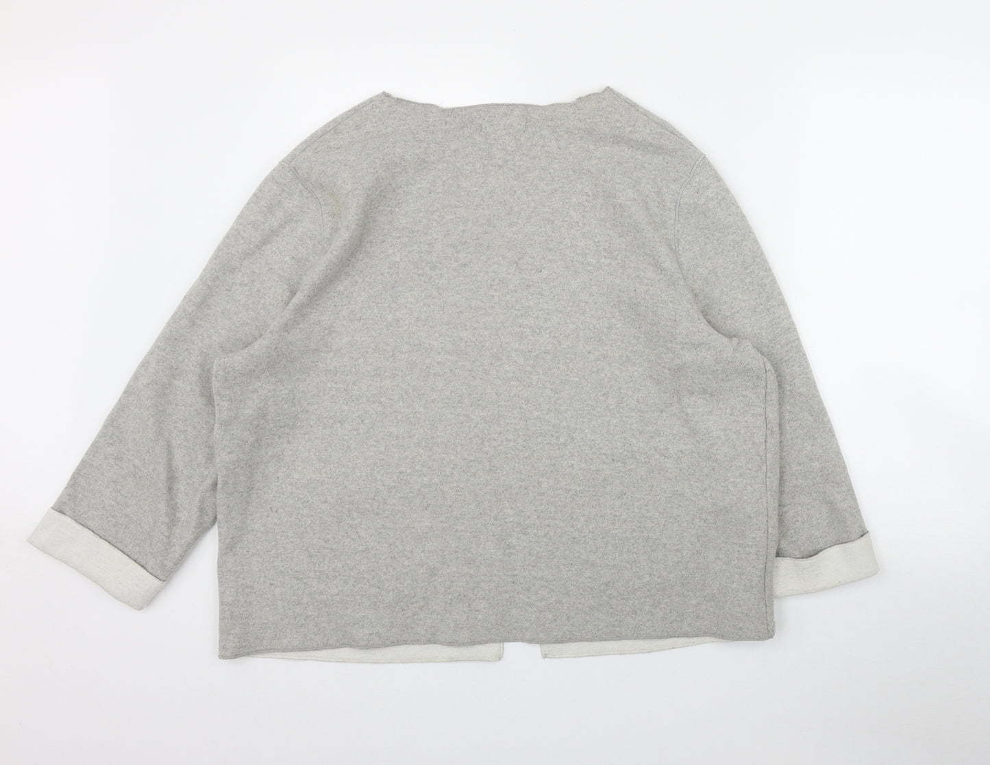 TU  Womens Grey Round Neck  Polyester Cardigan Jumper Size 18