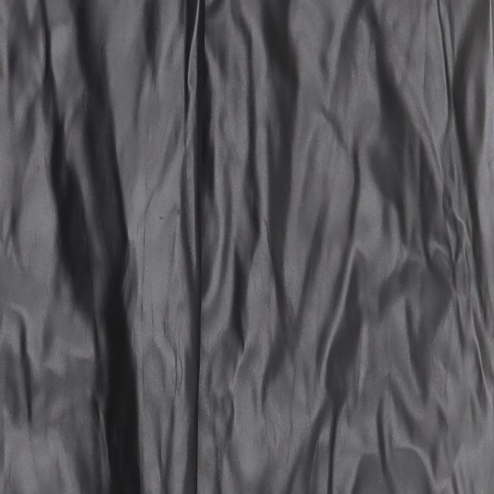 PRETTYLITTLETHING Womens Black  Polyester Trousers  Size 14 L33 in Regular  - Faux leather