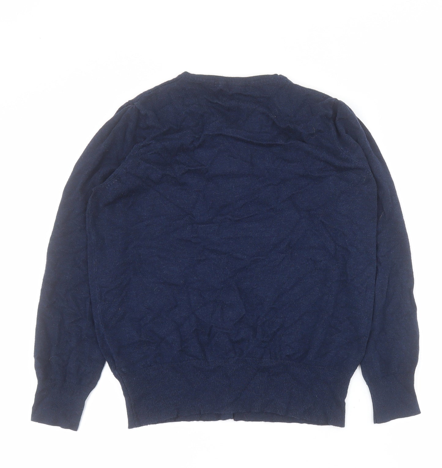 Marks and Spencer Womens Blue Round Neck  Viscose Cardigan Jumper Size 14