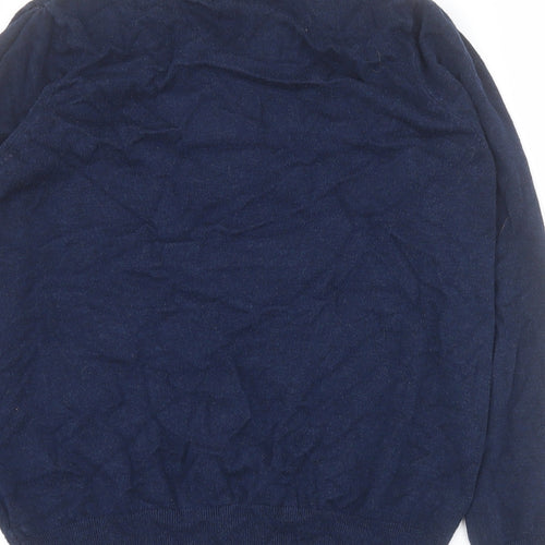 Marks and Spencer Womens Blue Round Neck  Viscose Cardigan Jumper Size 14