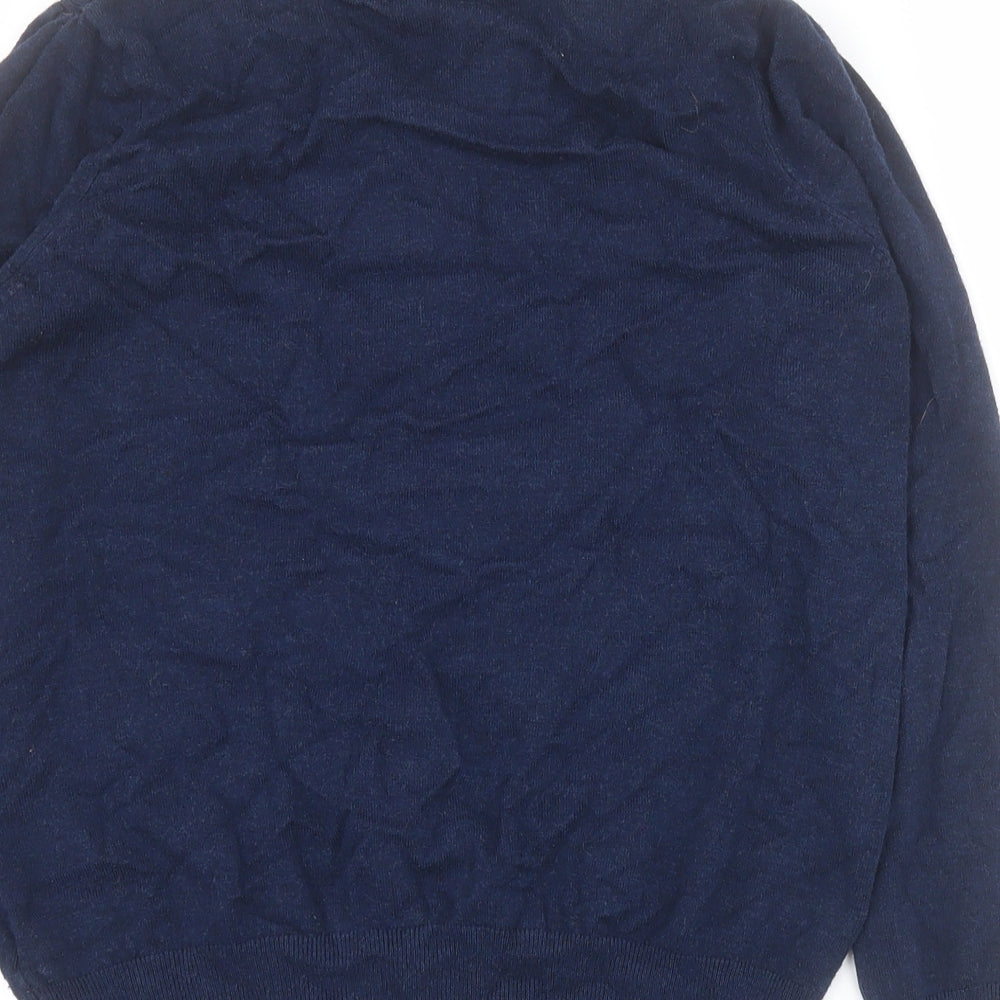 Marks and Spencer Womens Blue Round Neck  Viscose Cardigan Jumper Size 14