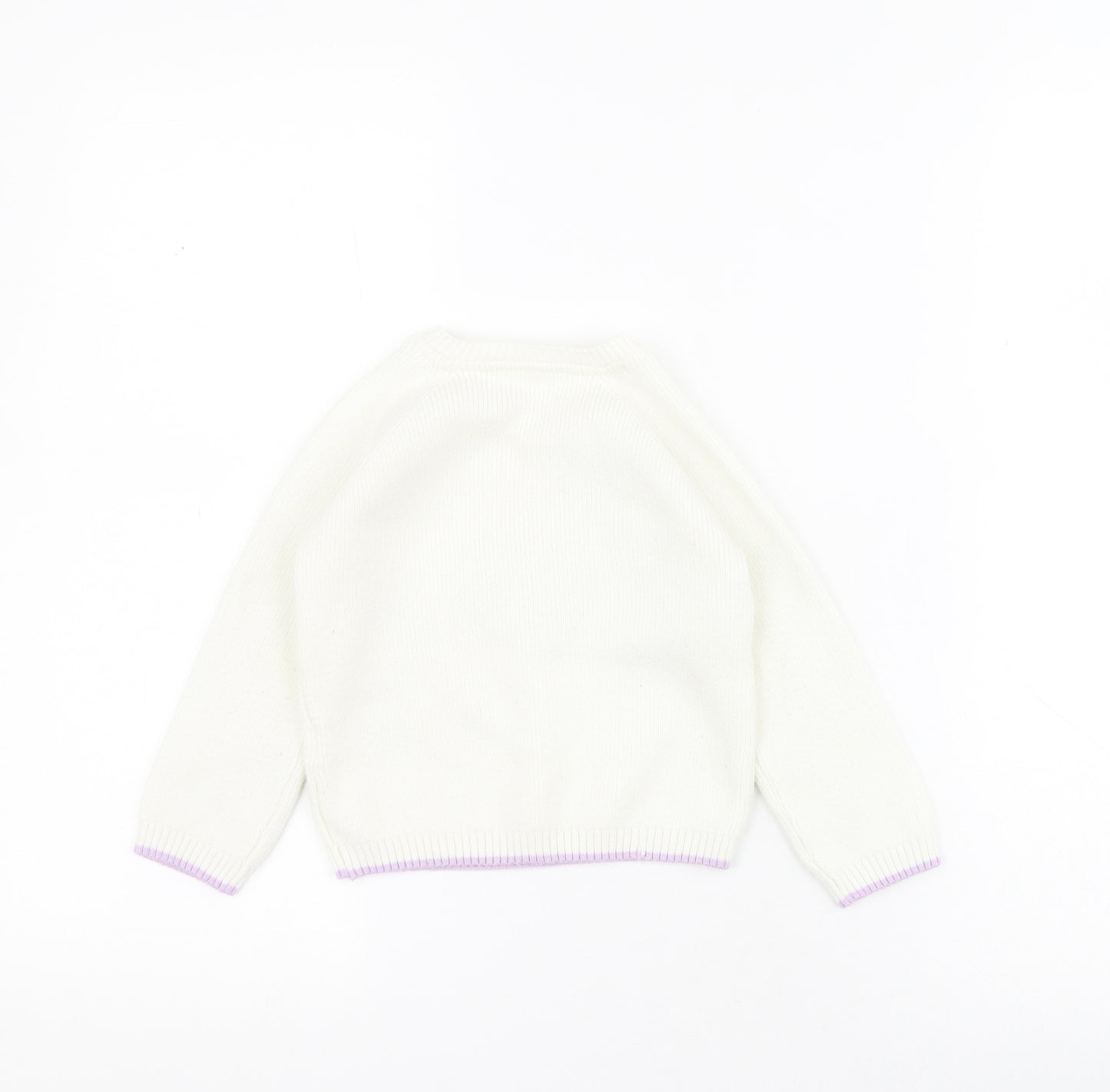 Marks and Spencer Baby White  Acrylic Pullover Jumper Size 12-18 Months  Button - B