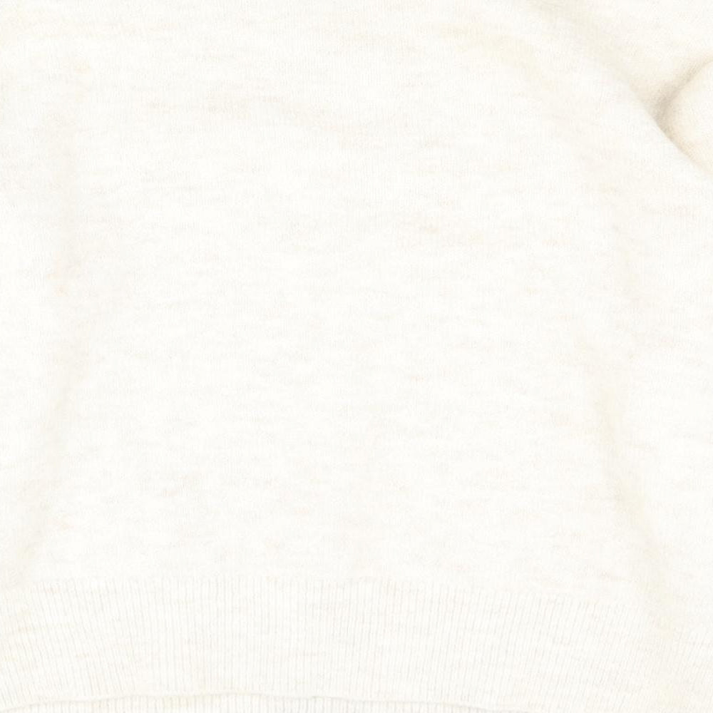 Marks and Spencer Womens Beige Round Neck  Acrylic Pullover Jumper Size L
