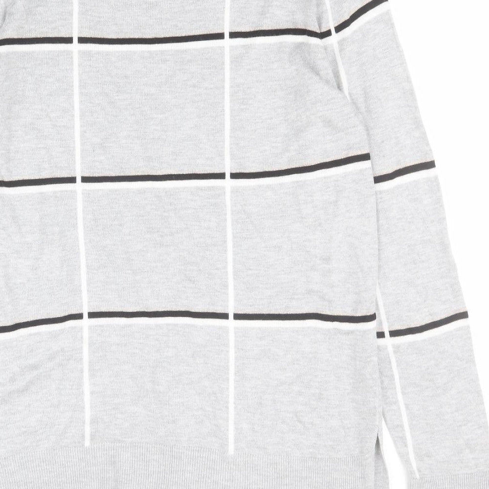 NEXT Womens Grey Round Neck  Polyester Pullover Jumper Size 14