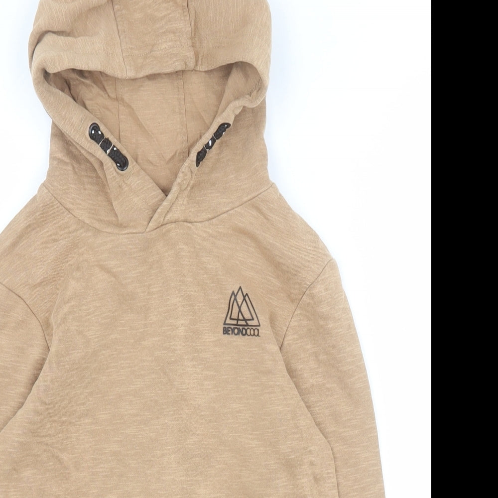 George Boys Brown  Cotton Pullover Hoodie Size 5-6 Years  Pullover - Beyond Cool