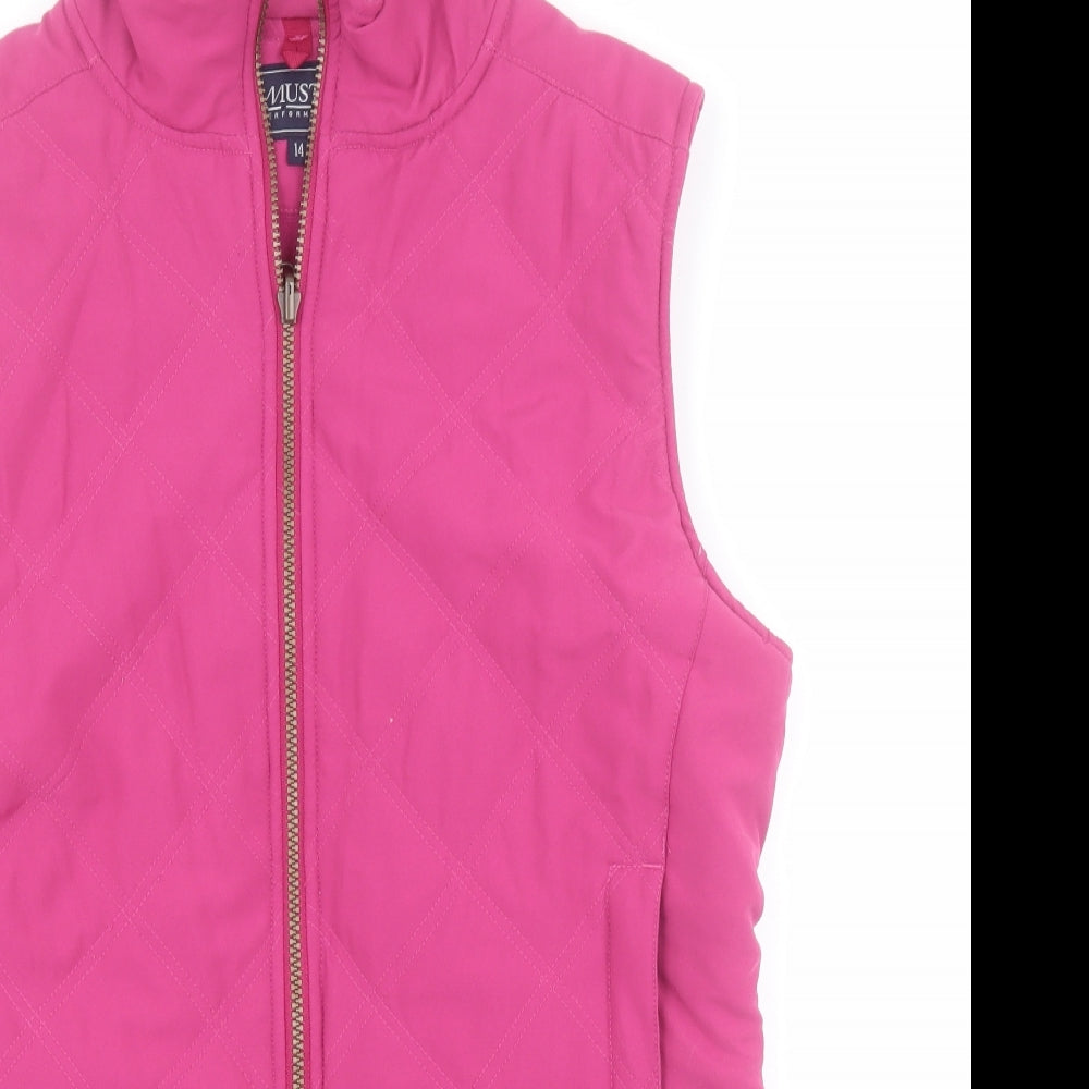 MUSTO Womens Pink   Gilet Coat Size 14  Zip