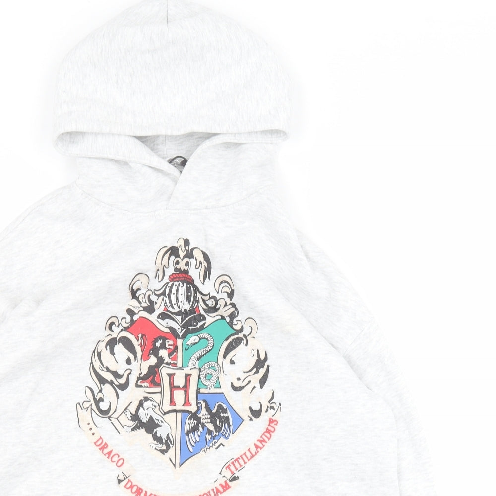 H&M Girls Grey  Cotton Pullover Hoodie Size 12-13 Years  Pullover - Harry Potter