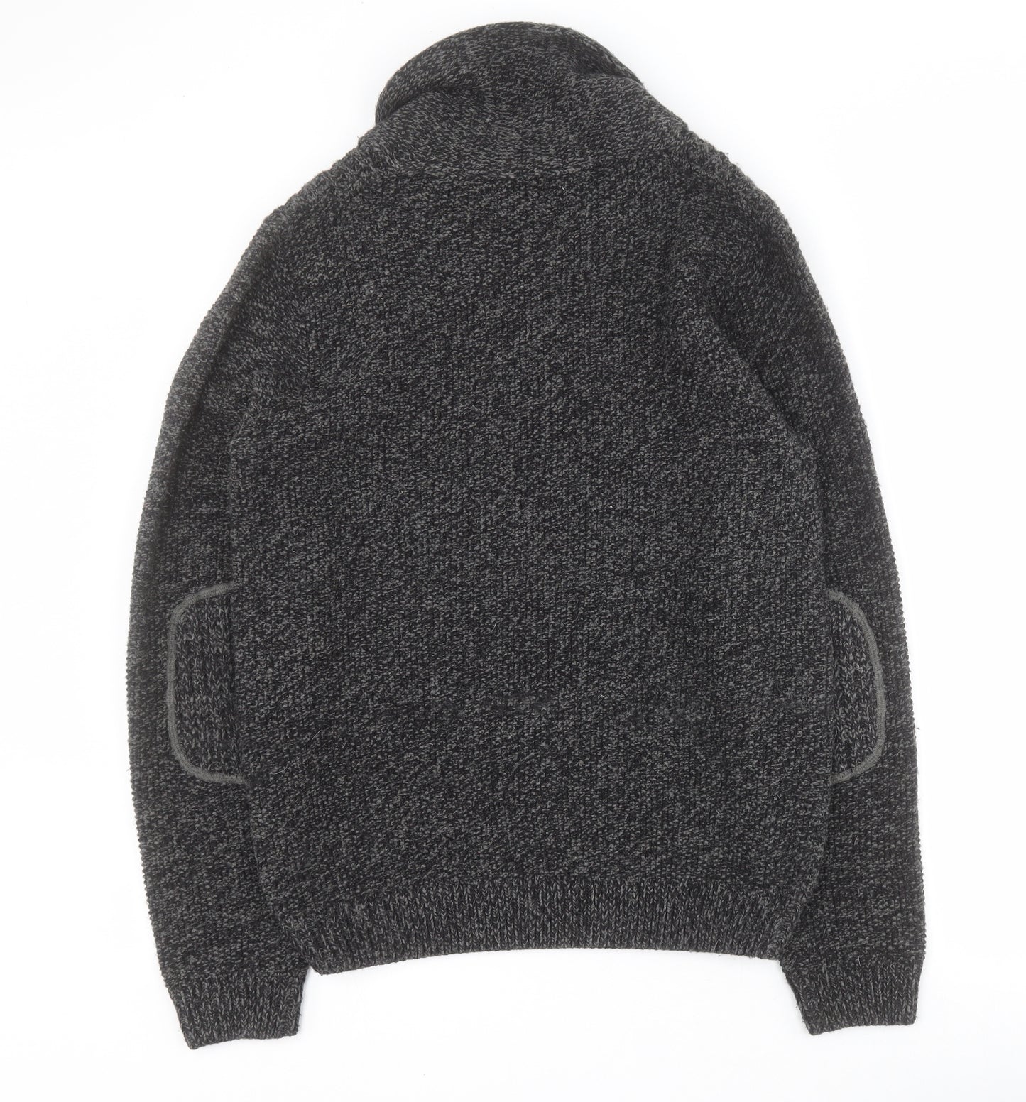 NEXT Mens Grey V-Neck  Acrylic Pullover Jumper Size M