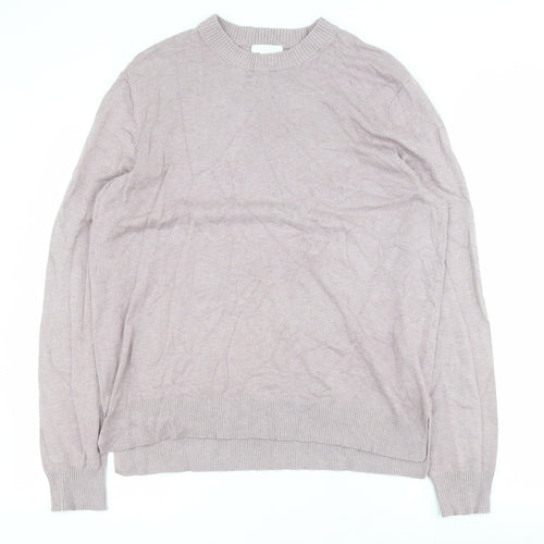 H&M Womens Purple Crew Neck  Viscose Pullover Jumper Size M