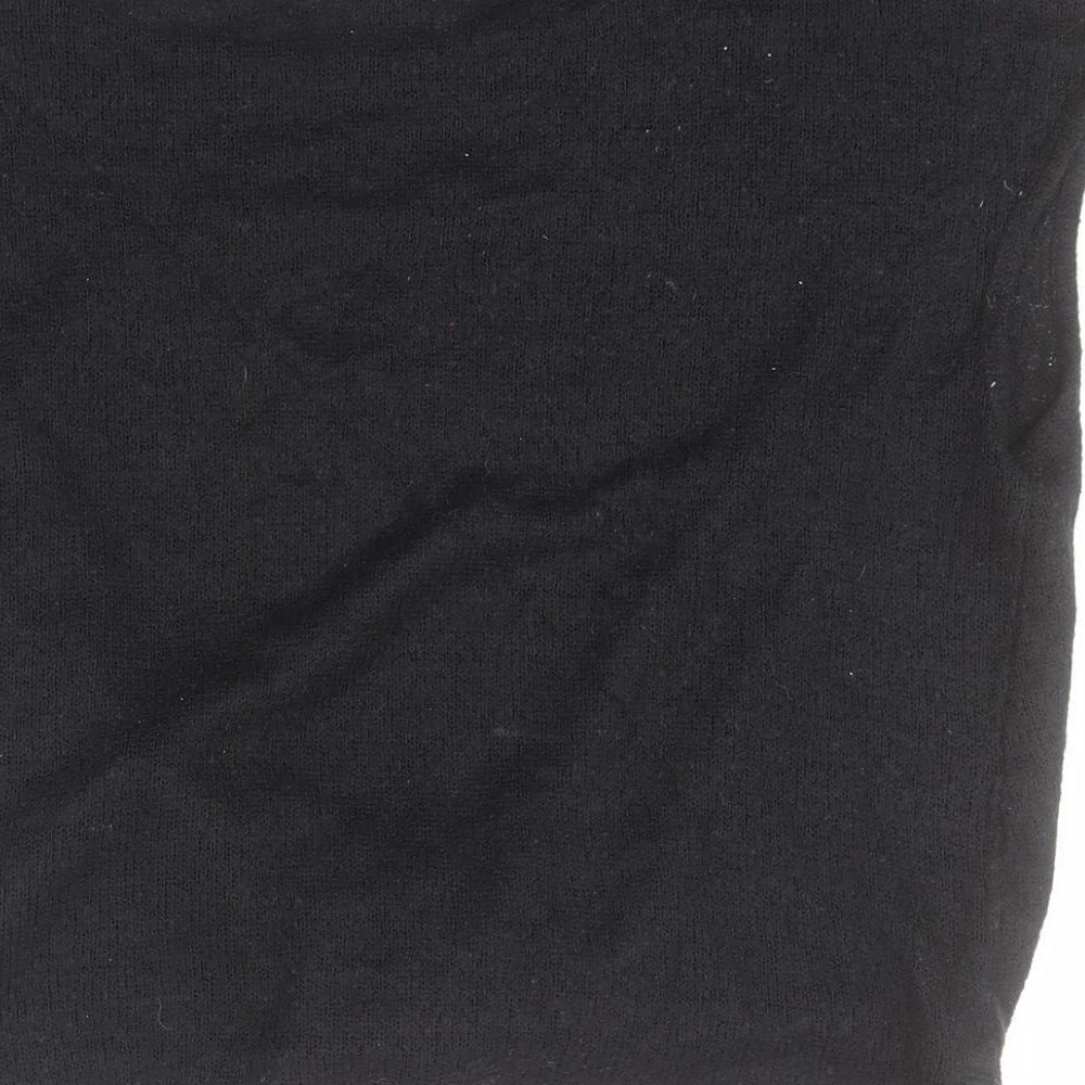 DKNY Womens Black  Acrylic Basic T-Shirt Size M Round Neck