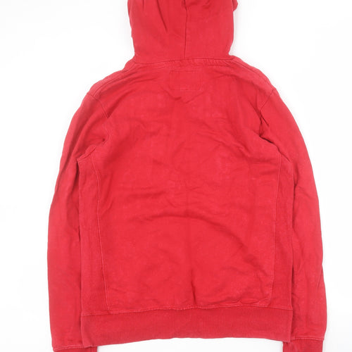 Deluxe Laundry Mens Red  Cotton Pullover Hoodie Size M