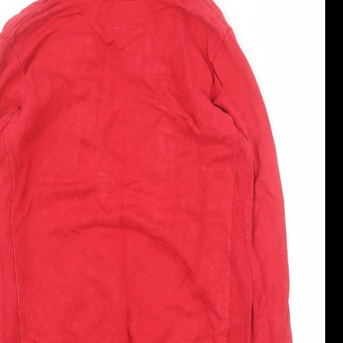 Deluxe Laundry Mens Red  Cotton Pullover Hoodie Size M