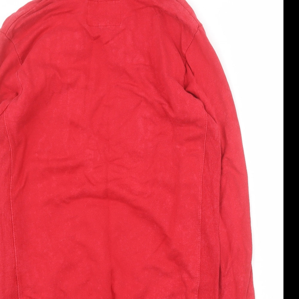 Deluxe Laundry Mens Red  Cotton Pullover Hoodie Size M