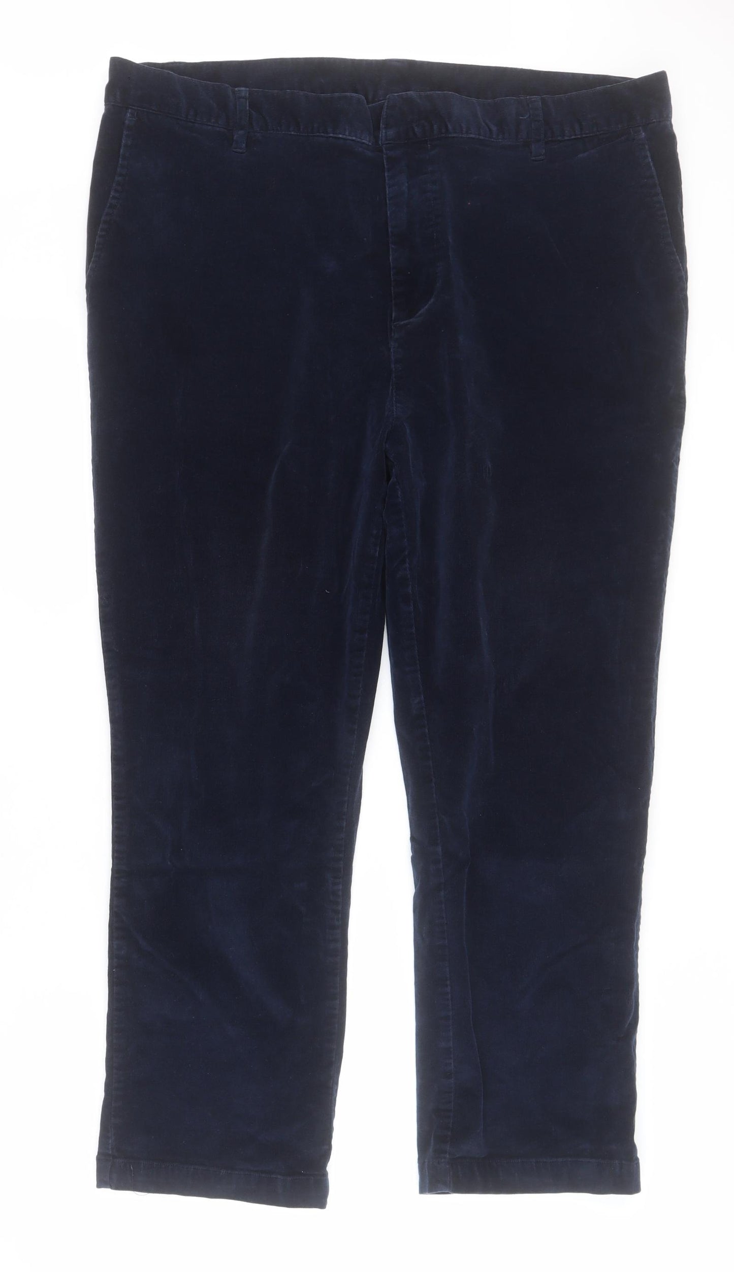 Cotton Traders Mens Blue  Cotton Chino Trousers Size 40 L20 in Regular Zip