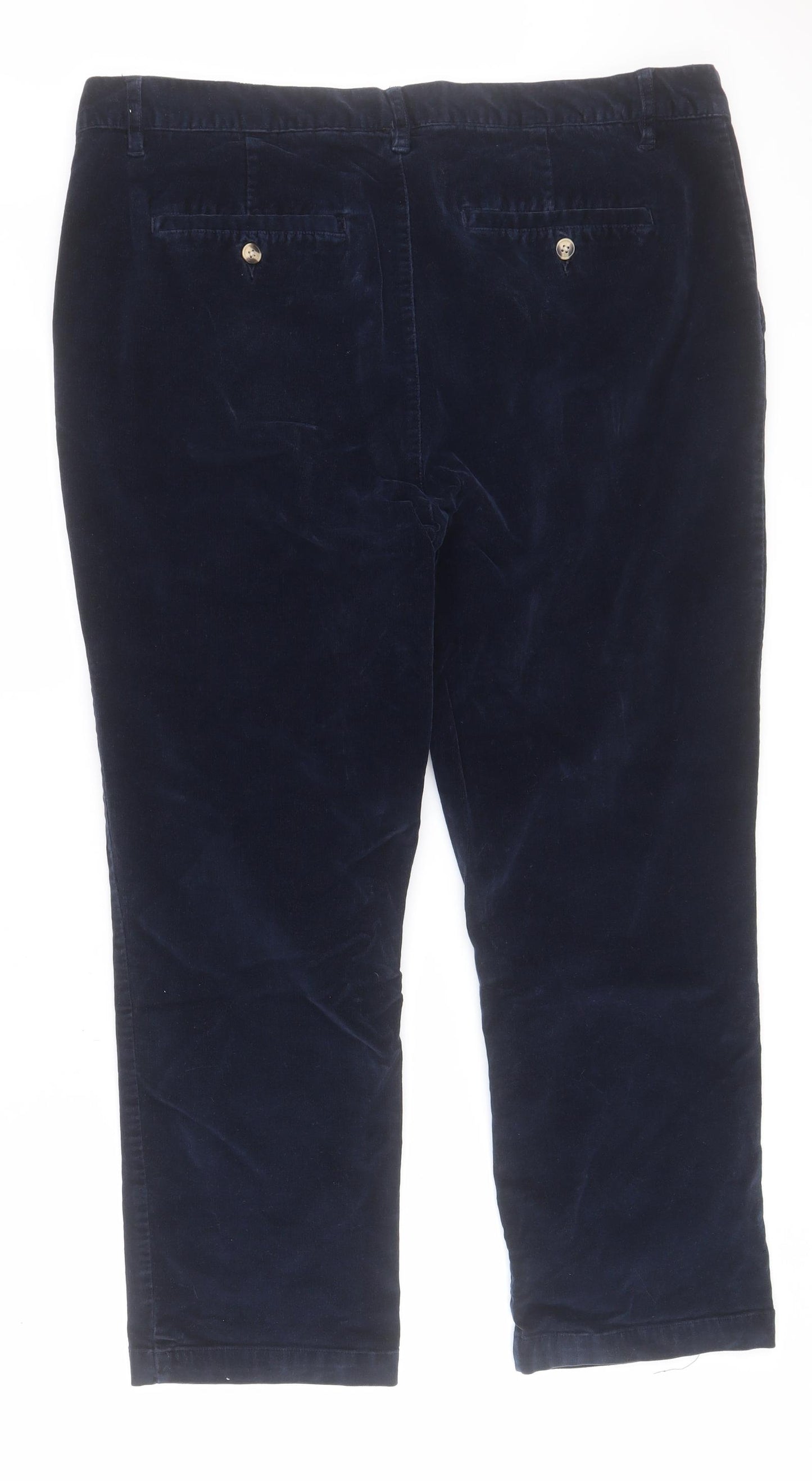 Cotton Traders Mens Blue  Cotton Chino Trousers Size 40 L20 in Regular Zip