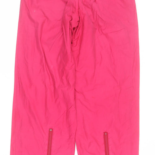 Skila Womens Pink  Cotton Snow Pants Trousers Size S L28 in Regular Drawstring