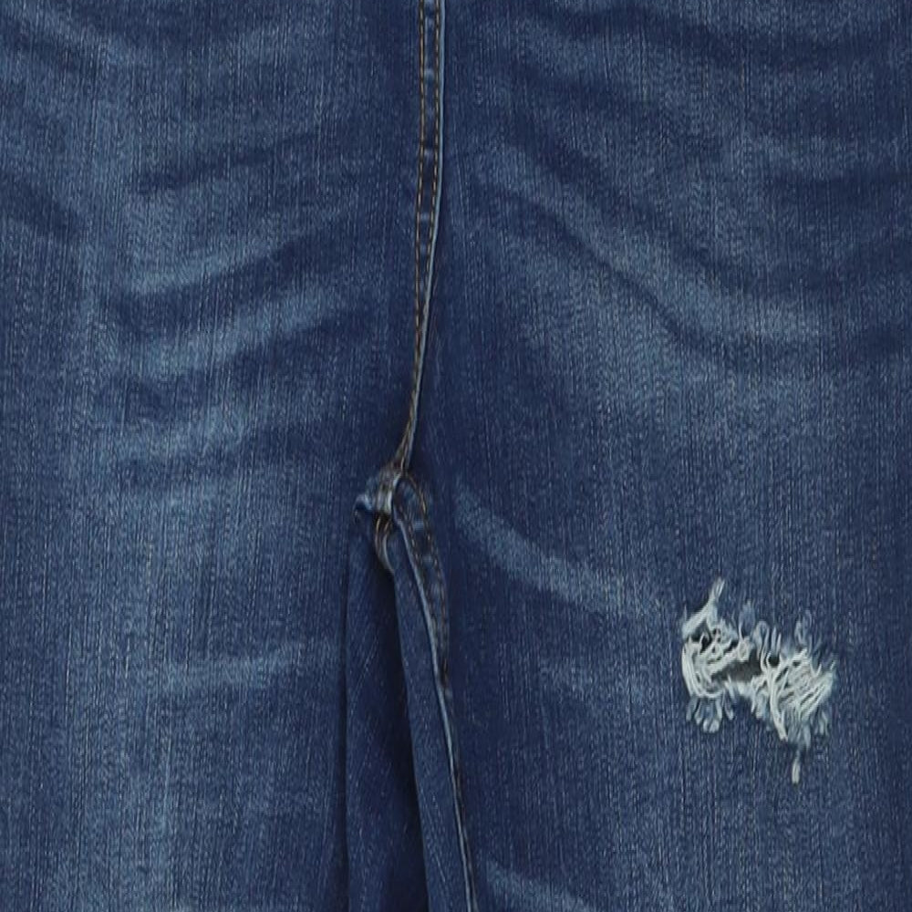 Falmer Womens Blue  Cotton Skinny Jeans Size 14 L29 in Regular Button
