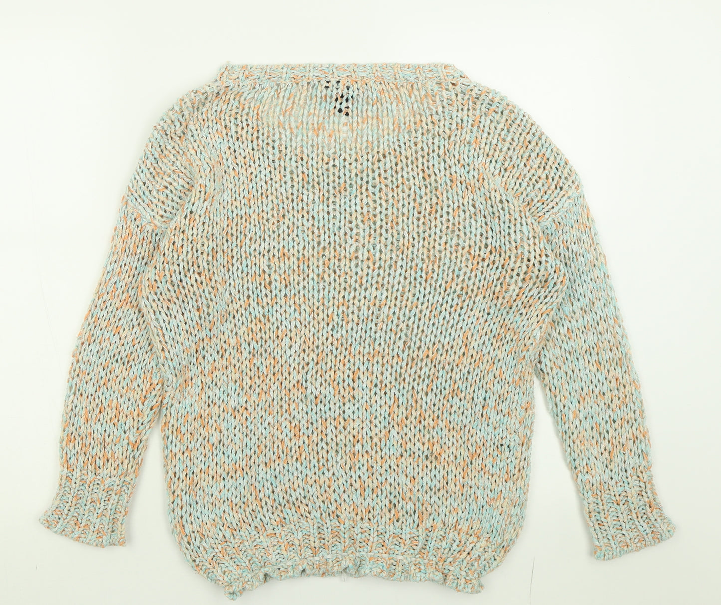 Mango Womens Multicoloured Crew Neck  Acrylic Pullover Jumper Size M