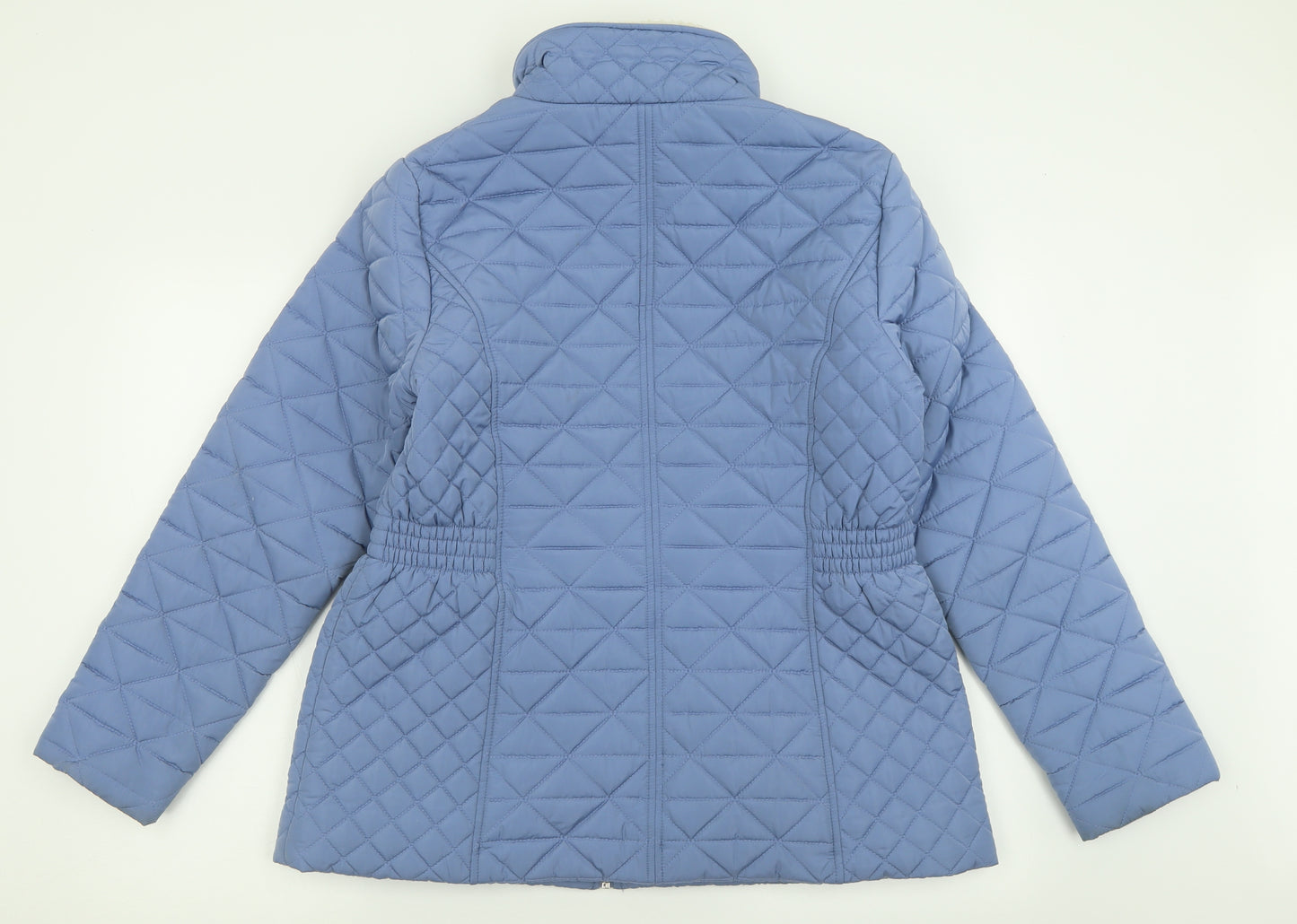 m/7co Womens Blue   Quilted Coat Size 14  Zip