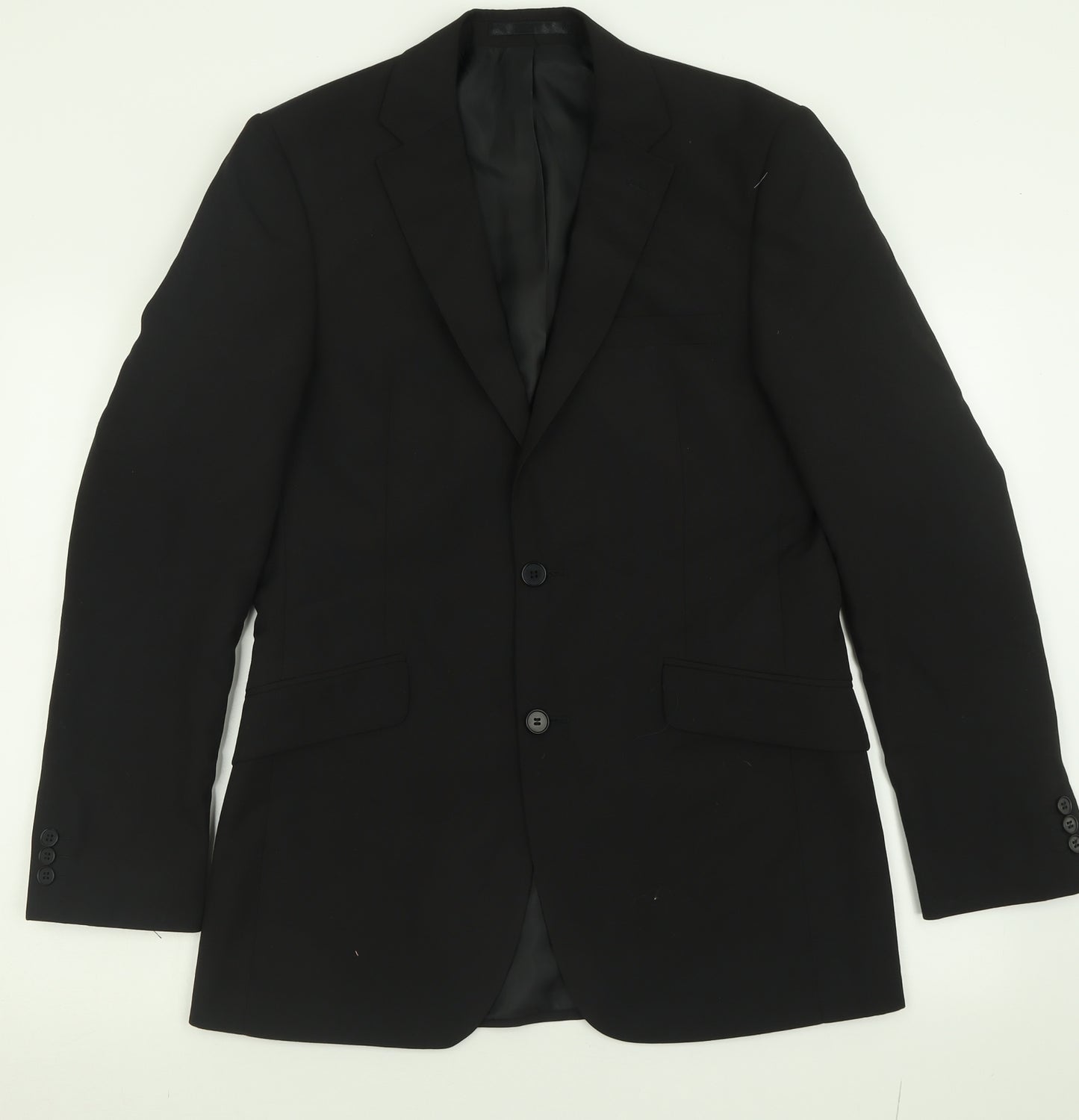 suit direct Mens Black  Polyester Jacket Suit Jacket Size 38