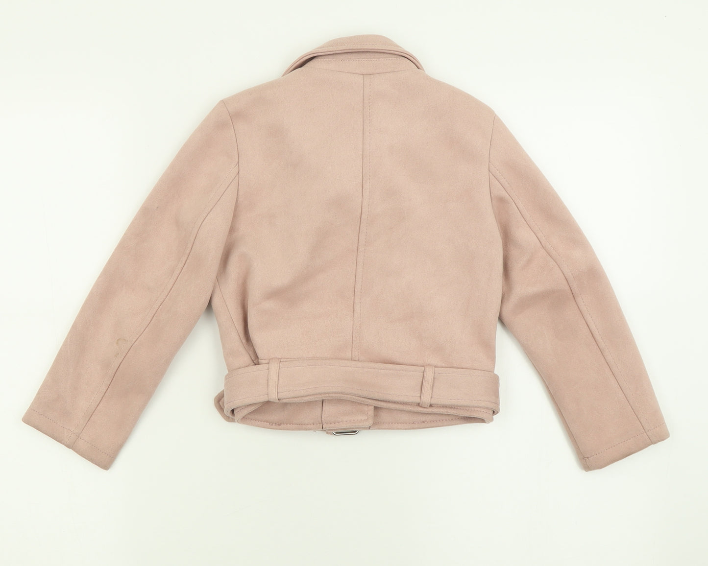 George Girls Pink   Biker Jacket Size 5-6 Years  Zip