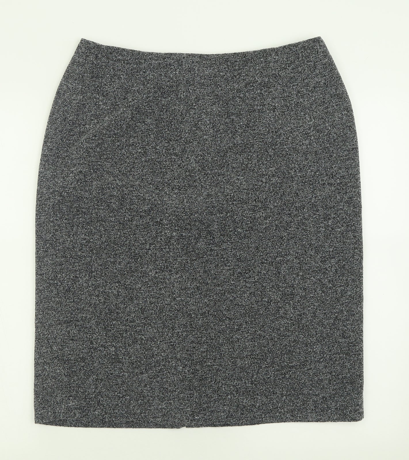 Principles Womens Grey  Polyester A-Line Skirt Size 14   Zip