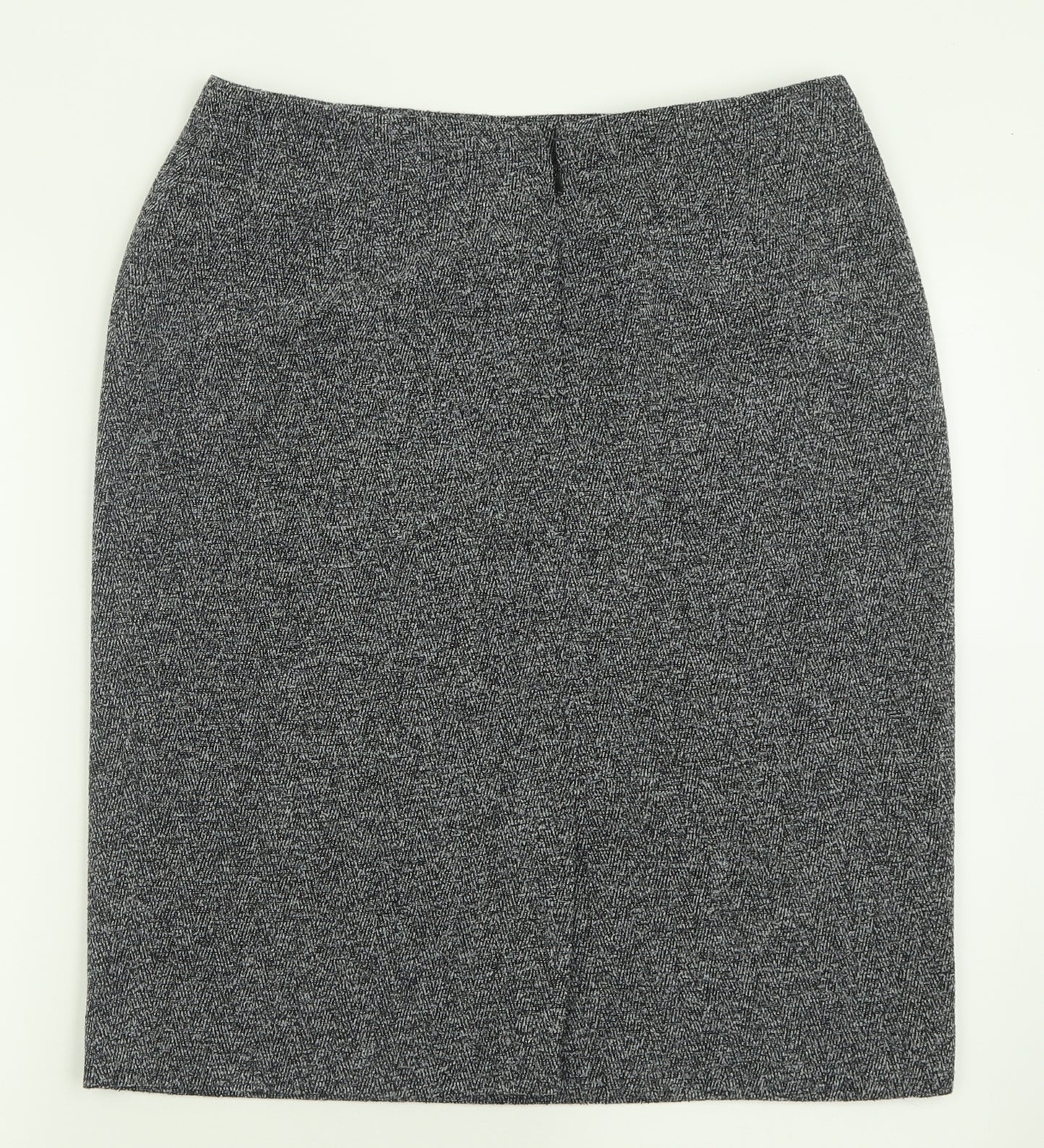 Principles Womens Grey  Polyester A-Line Skirt Size 14   Zip