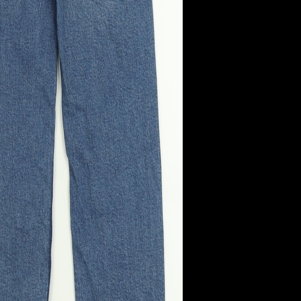 George Womens Blue  Cotton Straight Jeans Size 8 L29 in Regular Button