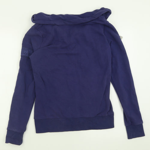 EDC Womens Purple  Cotton Full Zip Sweatshirt Size L  Zip