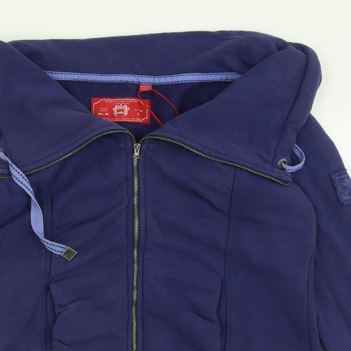 EDC Womens Purple  Cotton Full Zip Sweatshirt Size L  Zip