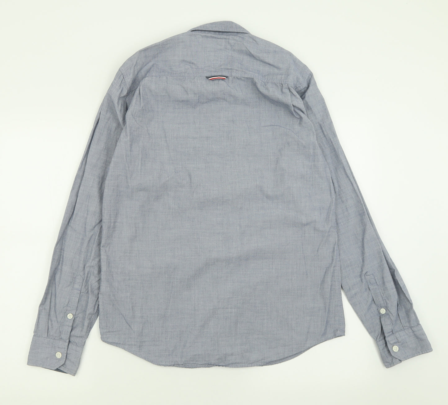 Tommy Hilfiger Mens Grey  Cotton  Button-Up Size M Collared Button