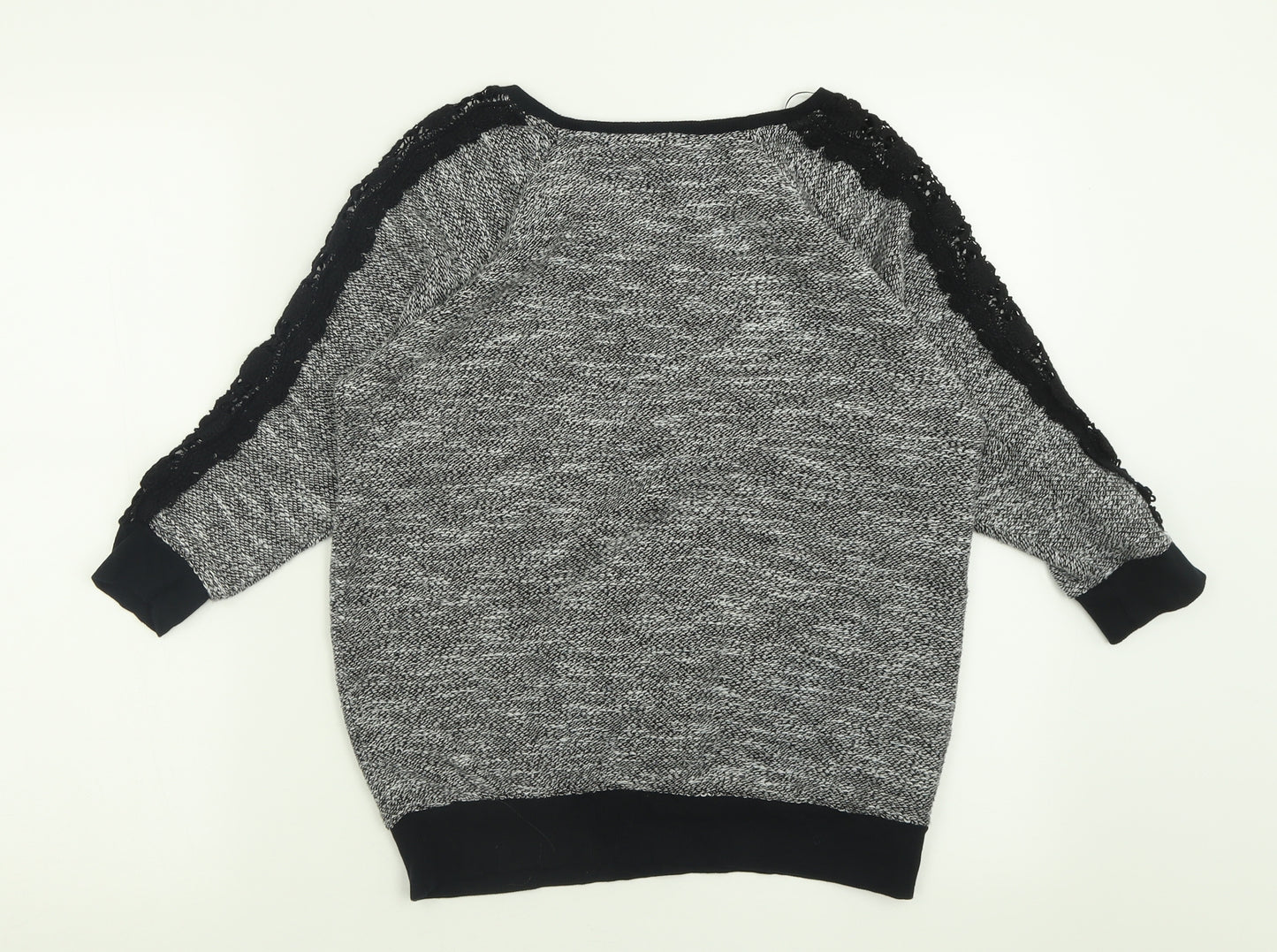 Select Womens Grey Crew Neck  Polyester Pullover Jumper Size 12