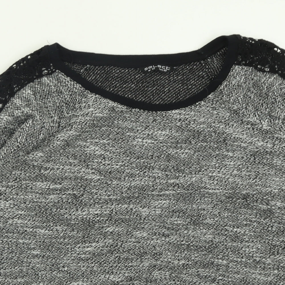 Select Womens Grey Crew Neck  Polyester Pullover Jumper Size 12
