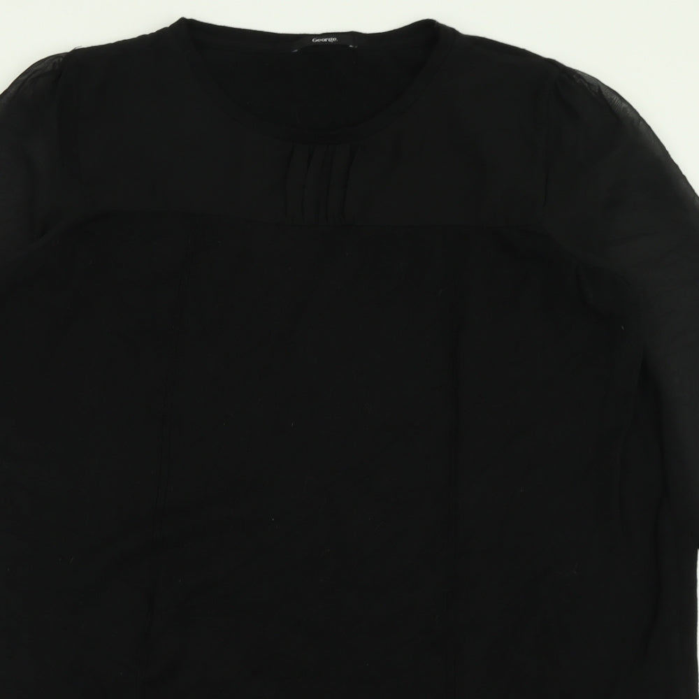 George Womens Black  Acrylic Jumper Dress  Size 22  Crew Neck Pullover
