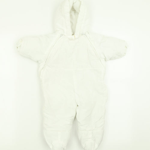Ladybird Girls White   3-in-1 Jacket Poncho Size 0-3 Months   Hook & Loop