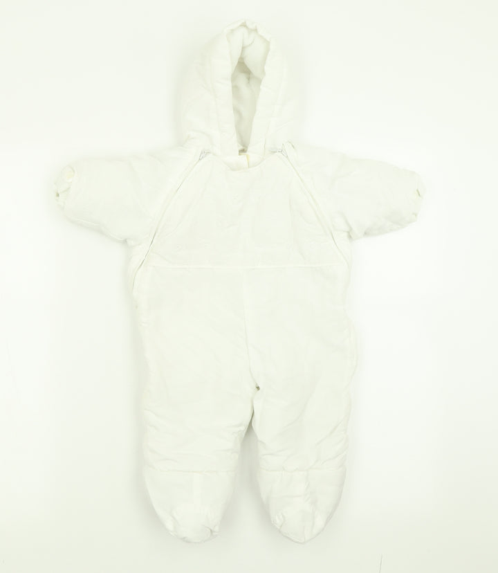 Ladybird Girls White   3-in-1 Jacket Poncho Size 0-3 Months   Hook & Loop